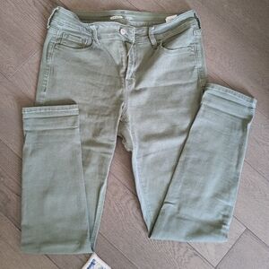 EUC Sage Olive Green Old Navy Rockstar Skinny Mid-Rise Jeans, Size 10